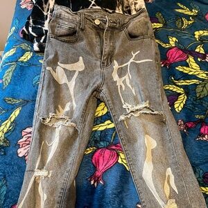 Black Ripped Denim Jeans